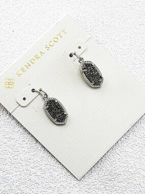 Kendra Scott Gray Crystal Spike Earrings